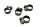 Pakoputken kiristimet pakosarja 4 kpl BMW K 100 RS 2 Ventiler K589 0502 83-89
