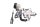 Bomba freno trasero cilindro soporte Aprilia SMV 750 Dorsoduro M551M 08-17