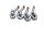 Gicleurs huile refroidissement piston lot de 4 injecteurs Aprilia RSV4 RK 09-12