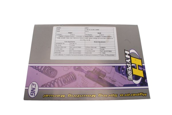 Montageanleitung Hyperpro Tieferlegung 50 mm Federn BMW F 800 GS E8GS 0219 08-12