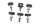 Vis couvre-culasse silentblocs avant arrière lot de 6 Aprilia RSV4 RK 09-12