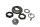 Steering stem nut set yoke dust cover washer YAMAHA BT 1100 Bulldog RP05 02-06