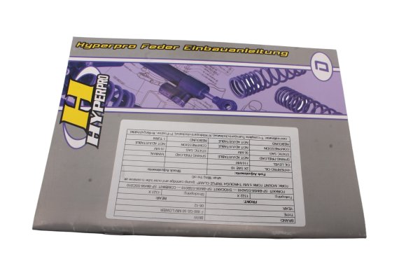 Einbauanleitung Hyperpro Federn Tieferlegung 50mm BMW F 800 GS E8GS 0219 08-12