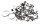 Kit visserie boulons écrous colliers supports carénage Aprilia RSV4 RK 09-12
