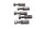 Goujons porte-couronne axes silentbloc lot de 5 arrière Aprilia RSV4 RK 09-12