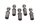 Goujons porte-couronne axes silentbloc lot de 5 arrière Aprilia RSV4 RK 09-12