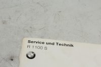 Instruktionsbog håndbog manual Service Technik BMW R 1100 S 259 0422 R2S 98-05