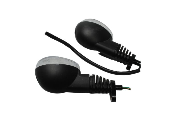 Indicators pair turn signals clear left right 12V Motorrad Zubehör universell