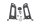 Staffa carena attacco sinistra destra anteriore BMW R 1200 GS K25 0307 R12 04-07