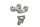 Handlebar clamps risers mounts upper top caps pair Motorrad Zubehör universell