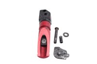Passagerarfotpinne fotsteg bak höger röd med adapter Honda CBR 900 RR SC50 02-03