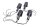 Blinker Satz Carbon-Optik vorne hinten links rechts BMW F 650 GS R13 0175 04-08
