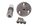 Svingarmsaxel lagerbult tapp sats skruvar bakgaffel BMW K 100 K100 K589 82-88