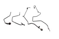 ABS brake lines set hard pipes modulator pump BMW R 1200 GS K25 0307 R12 04-07