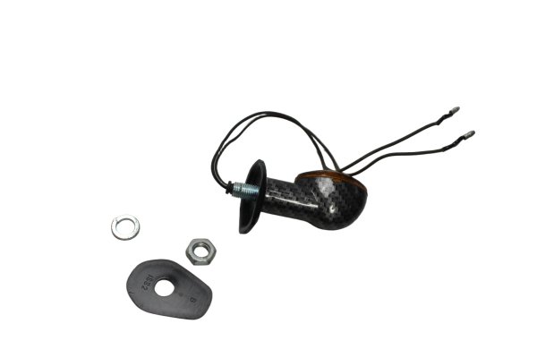 Indicator turn signal front left carbon look spacer Suzuki SV 650 S WVBY 03-06