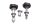 Windscreen adjuster knob screws spacers set BMW R 1200 GS K25 0307 R12 04-07