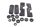 Seat rubber buffer mounting pads set front rear BMW R 1200 GS K25 0307 R12 04-07