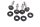 Ventildæksel bolte pakninger skiver sæt 4 stk KTM Duke 690 690DUKE/14 14-15