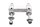 Pontet guidon rehausseur bride support silentbloc KTM 640 LC4 DUKE 2 DK2 99-07