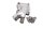 Coperchio pompa acqua carter raffreddamento destro KTM 640 LC4 DUKE 2 DK2 99-07