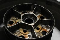 Rear wheel rim 17 x 5.50 inch black three spoke Suzuki SV 1000 S WVBX 03-07