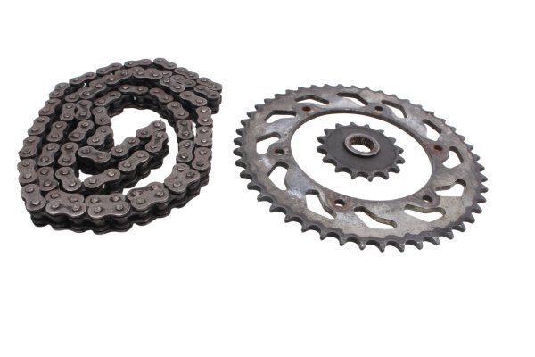 Kit catena corona pignone trasmissione finale set BMW F 650 GS R13 0175 04-08