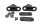 Seat bracket mount holder rubber buffers front BMW R 1200 GS K25 0307 R12 04-07