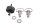Fairing quick release fastener D-ring left BMW R 1200 GS K25 0307 R12 04-07