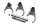 Horquillas cambio ejes juego selector caja marchas KTM 640 LC4 DUKE 2 DK2 99-07