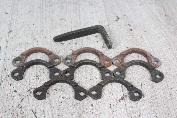 Set Krümmerschellen Halbmonde Krümmer Kawasaki ZZR 1100 C ZXT10C/C 90-92